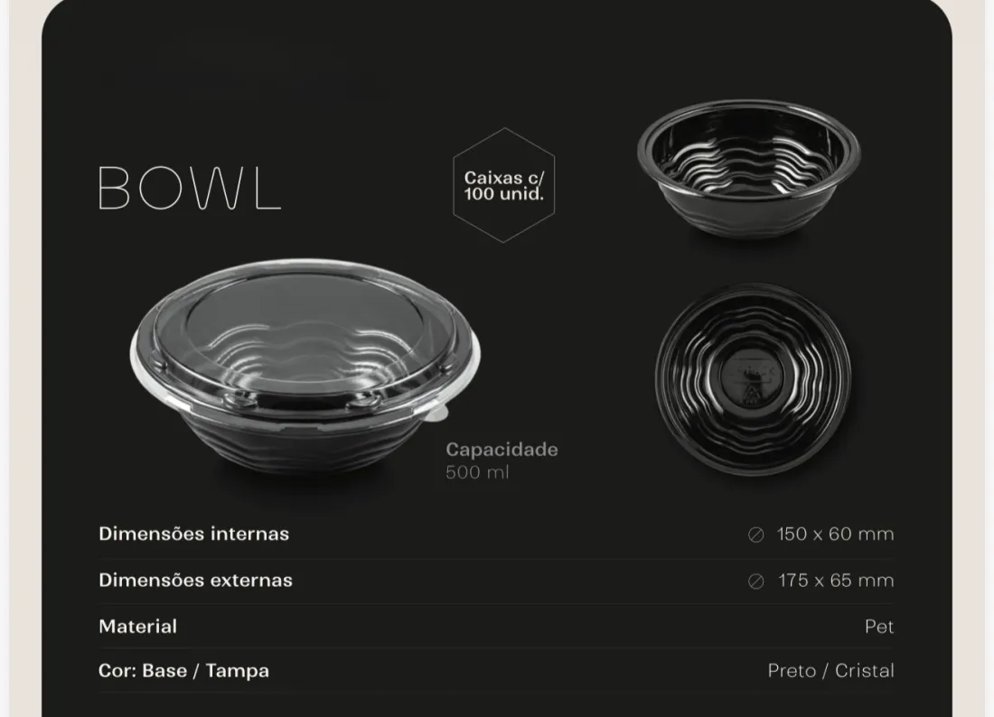 Bowl Preto 500ml